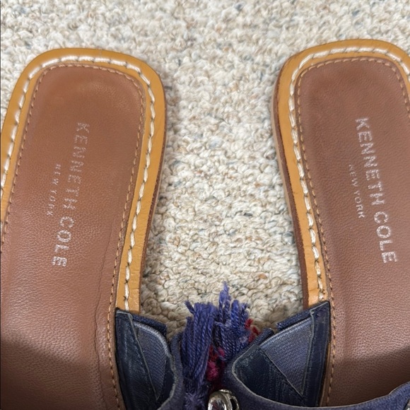 Kenneth Cole Women's Multicolor Pom Pom & Rhinestone Slide Sandals - Picture 9 of 11